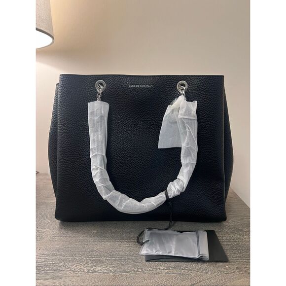 Emporio Armani Palmellato Leather-Effect Shopper Bag with Eagle Charm - Picture 5 of 16